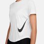 Nike W Nk Tempo Swsh Hbr Df Ss Top - white/black