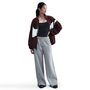 Nike W Nsw Phnx Flc Hr Pant Wide 2 - dk grey heather/sail
