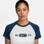 Nike W Nsw Nk Chll Knt Tee Rgln - white/blue force
