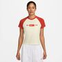 Nike W Nsw Nk Chll Knt Tee Rgln - sail/picante red