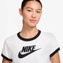 Nike W Nsw Ss Ringer Tee Vntg Run - white/black