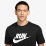 Nike M Nk Df Tee Run Swoosh - black