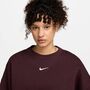 Nike W Nsw Phnx Flc Oos Crew - burgundy crush/sail