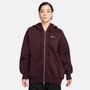 Nike W Nsw Phnx Flc Fz Os Hoodie - burgundy crush/sail