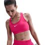 Nike W Nk Swsh Med Spt Bra - rush pink/white