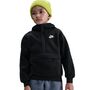 Nike K Nsw Club Flc Loose Qz Hdy Wz - black/black/white