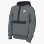 Nike K Nsw Club Flc Loose Qz Hdy Wz - smoke grey/black/white