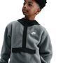 Nike K Nsw Club Flc Loose Qz Hdy Wz - smoke grey/black/white