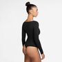 Nike W Nk Df Ls Bodysuit - black/smoke grey/dk smoke grey