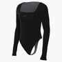 Nike W Nk Df Ls Bodysuit - black/smoke grey/dk smoke grey