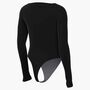 Nike W Nk Df Ls Bodysuit - black/smoke grey/dk smoke grey