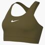 Nike W Nk Swsh Med Spt Bra - olive flak/white