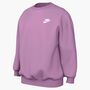 Nike G Nsw Club Flc Ovrszd Crew Lbr - lt magenta/lt magenta/white