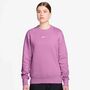 Nike W Nsw Phnx Flc Std Crew - lt magenta/sail