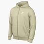 Nike M Nk Club Ft Fz Hoodie - lt khaki/lt khaki/white