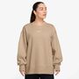 Nike W Nsw Phnx Flc Os Long Crew - linen/sail