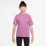 Nike B Nk Df Multi Ss  Top Lbr Hthr - lt magenta/pure/white