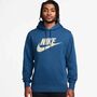 Nike M Nk Club Bb Po Gfx Hoodie - court blue/court blue/lt khaki