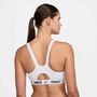 Nike W Nk Indy Hs Zip Bra - white