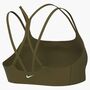 Nike W Nk Df Zenvy Strappy Bra - olive flak/white