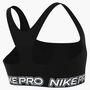 Nike W Np Df Bra Tt Grx - black/white/metallic silver
