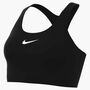 Nike W Nk Swsh Med Spt Unpadded Bra - black/white