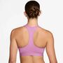 Nike W Nk Swsh Med Spt Unpadded Bra - lt magenta/white