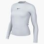Nike W Nsw Ls Tee Rib Tight - white/black