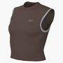 Nike W Slvlss Fitted Qz Top Gls - lt chocolate