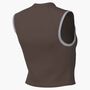 Nike W Slvlss Fitted Qz Top Gls - lt chocolate