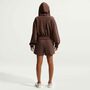 Nike W Nk Phnx Flc Fz Hd Gls - lt chocolate