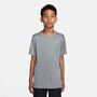 Nike K Nk Df Miler Ss Top - smoke grey/htr/reflective silv