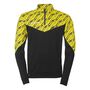 Uhlsport Progressive 28 1/4 Zip Top - schwarz/limonengelb