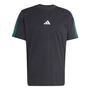 adidas M 3S Sj T B Wc - black/drkgrn/white/be
