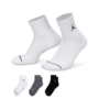 Nike Jordan Everyday Ankle Socks (3 Pair - multi-color