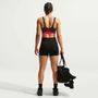 Nike W Np Sculpt Strappy Bra - black/lt crimson/white