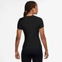 Nike W Nk One Fitted Ss Top - black/white