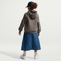 Nike K Nsw Club Flc Hd Fz Ls Lbr - cave stone/white