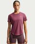 Nike W Nk Tempo Df Ss Top - pink smoke/reflective silv