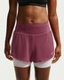 Nike W Nk Flow Msh Df 2N1 Shrt - pink smoke/reflective silv