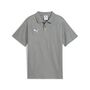 Puma teamEVOSTRIPE Polo Jr - Medium Gray Heather-PUMA Silver-PUMA White