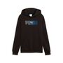 Puma Ess Logo Lab Hoodie Fl B - PUMA BLACK