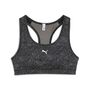 Puma 4KEEPS BRA - PADDED - PEBBLE PRINT - Cool Dark Gray