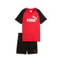 Puma ESS No.1 Logo Poly Tee and Shorts Set B - For All Time Red