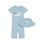 Puma MINICATS SUPER PUMA Newborn 2-Piece Romper INF - Seafoam