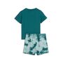 Puma MINICATS ESS TIE-DYE Tee and Shorts Set INF - Emerald Ice