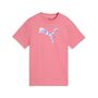Puma GRAPHIC Floral Cat Tee G - Wild Pink