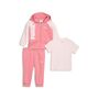 Puma MINICATS Tee, Hooded FZ and Pants Set TR INF - Wild Pink
