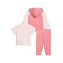 Puma MINICATS Tee, Hooded FZ and Pants Set TR INF - Wild Pink