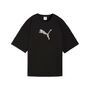 Puma ESS GRAPHICS LEO LUXE Bedazzled Oversized Tee - PUMA Black